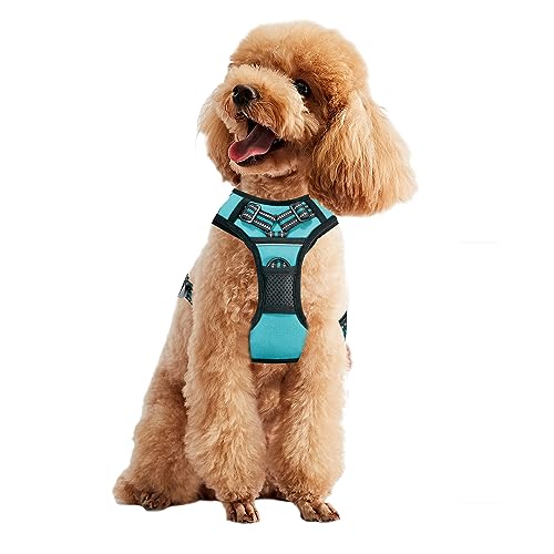 GOOPAWS Gepolstertes reflektierendes Hundegeschirr, leichtes Ripstop-Hundegeschirr, verstellbares Outdoor-Haustiergeschirr für kleine, mittelgroße und große Hunde von GOOPAWS