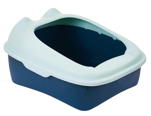 GOOPEEG Cat Litter Box Katzentoilette, Spritzwassergeschützt, Bequem, Halbgeschlossen, Stabil, Kätzchentoilette, Für Katzen Katzenklo(Grün) von GOOPEEG