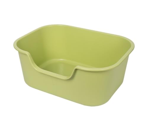 GOOPEEG Cat Litter Box Tragbare Bettpfanne Für Haustiere, Katzentoilette Mit Spritzschutz Und Hohen Seitenwänden, Für Kleine Katzenklo(Grün) von GOOPEEG