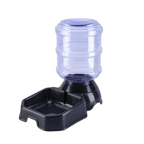 3,8 L Hund Schüssel Hund Wasser Dispenser Automatische Futternäpfe Haustier Waterer Feeder Schüssel for Hund Katze Große Kapazität Katze Wasser Brunnen (Size : Black Water) von GOPEO