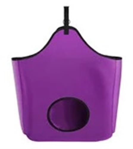 Langsam Feed Pferd Heu Tasche Hängen Beutel Feeder Halter Fütterung Spender Container Web Vorne Langsam Feeder Falten Tragetaschen for Bauernhof (Size : Purple) von GOPEO