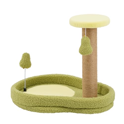 GOPLUS 42cm Kratzbaum, Katzenbaum mit 2 Spielzeugen, Katzenkratzbaum Klein im Avocado-Optik mit Katzenbett & Sisal-Kratzpfosten, mit Stabiler und Rutschfester Basis, 50 x 35 x 42 cm GOPLUS 42cm Kratzbaum, Katzenbaum mit 2 Spielzeugen, Katzenkratzbaum Klein im Avocado-Optik mit Katzenbett & Sisal-Kratzpfosten, mit Stabiler und Rutschfester Basis, 50 x 35 x 42 cm von GOPLUS