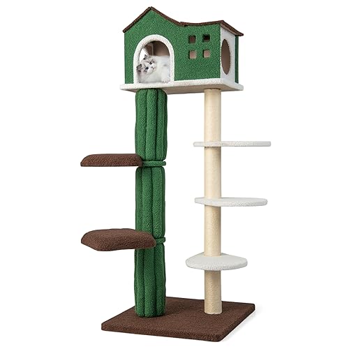 GOPLUS 7-Ebenen Katzenbaum, 153 cm hoher Kratzbaum mit Sisal-Kratzpfosten, obere Katzenhütte, weicher Plüschstoff, Katzenmöbel Kletterbaum für Kätzchen & Erwachsene Katzen GOPLUS 7-Ebenen Katzenbaum, 153 cm hoher Kratzbaum mit Sisal-Kratzpfosten, obere Katzenhütte, weicher Plüschstoff, Katzenmöbel Kletterbaum für Kätzchen & Erwachsene Katzen von GOPLUS