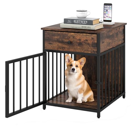GOPLUS Hundekäfig Möbel, 60 cm Hundebox für zuhause, Hundehütte Metal für Haustiere mit Ladestation, abschließbare Tür, Indoor-Haus für kleine und mittelgroße Hunde, für Schlafzimmer & Badezimmer GOPLUS Hundekäfig Möbel, 60 cm Hundebox für zuhause, Hundehütte Metal für Haustiere mit Ladestation, abschließbare Tür, Indoor-Haus für kleine und mittelgroße Hunde, für Schlafzimmer & Badezimmer von GOPLUS