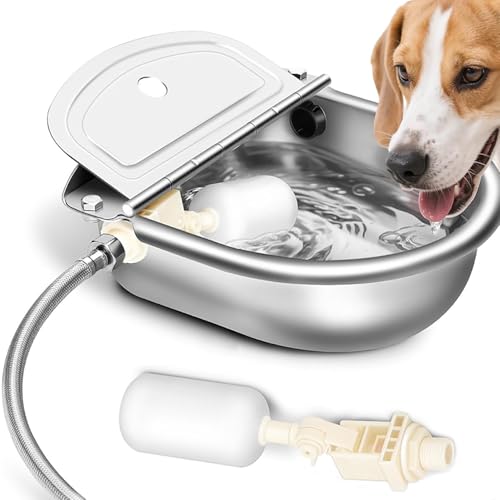 Automatischer Wasserspender für Hunde, 304 Edelstahl, Haustier-Wasserspender für den Außenbereich, automatische Befüllung für Hunde, Katzen und Nutztiere, leicht zu reinigen, langlebiges Design Automatischer Wasserspender für Hunde, 304 Edelstahl, Haustier-Wasserspender für den Außenbereich, automatische Befüllung für Hunde, Katzen und Nutztiere, leicht zu reinigen, langlebiges Design von GOTOCURE