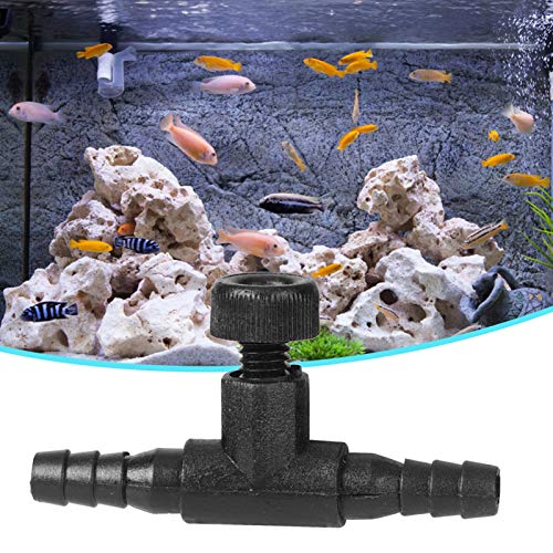 GOTOTOP 20PCS schwarzer ABS-Aquarium-T-Stecker, 3-Wege-Schlauchvolumen-Luftstromregelventil für Aquarium, T-Stecker für Aquarium-Sauerstoffpumpe von GOTOTOP