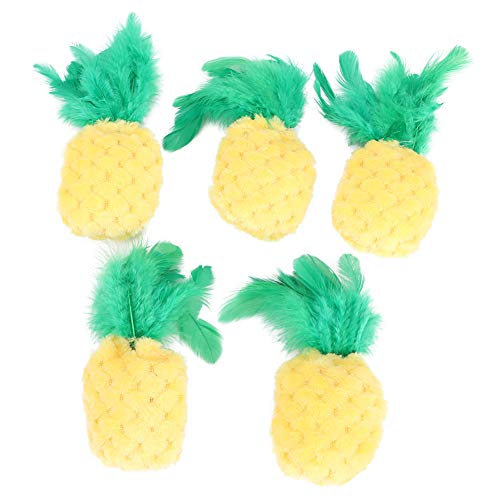 GOTOTOP 5 PCS Katzenminze Spielzeug, Haustier Katze Plüsch Niedliche Ananas Form Spielzeug Mit Katzenminze Molar Saubere Zähne Interaktives Trainingsspielzeug GOTOTOP 5 PCS Katzenminze Spielzeug, Haustier Katze Plüsch Niedliche Ananas Form Spielzeug Mit Katzenminze Molar Saubere Zähne Interaktives Trainingsspielzeug von GOTOTOP