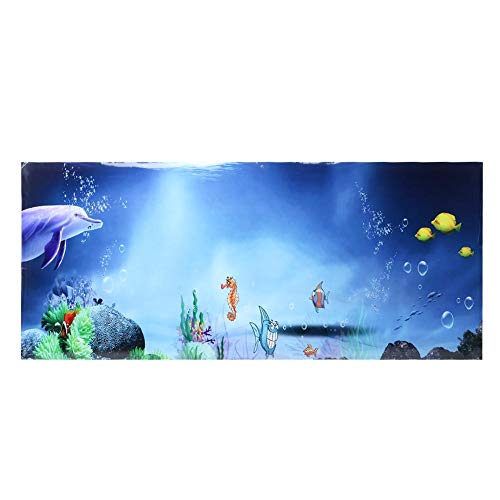 GOTOTOP Aquarium Hintergrund Poster, PVC Seefisch tummeln Hintergrund 3D wasserdicht kleben Tapete Aufkleber Hintergründe Dekoration für Aquarium Aquarium(122 * 50cm) von GOTOTOP