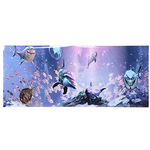 GOTOTOP Aquarium Poster, Unterwasser Welt Muster Aquarium Hintergrund Poster PVC Kleber Aufkleber Aquarium Wallpaper Dekoration(122 * 50cm) von GOTOTOP