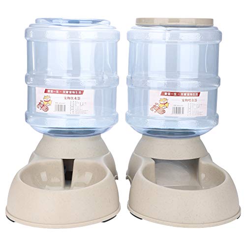 GOTOTOP Automatischer Futterspender für Katzen und Hunde, Wasserspender für Haustiere, 3,75 l von GOTOTOP