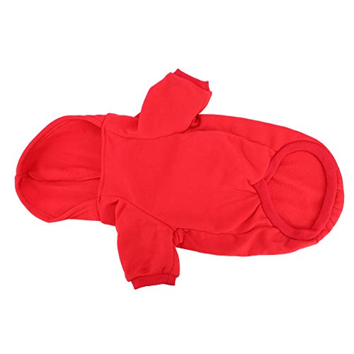 GOTOTOP Hundekleidung für kleine Hunde Winter Polyester Pet Hoodies Warme Welpenjacken Outfit Hooded(S-rot) von GOTOTOP
