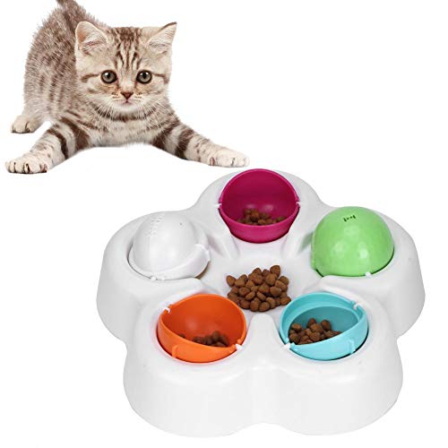 Pet Bowl, Pet Feeder Cats Automatischer Wasserspender, der Futtertrinkschalen mit Wasserflasche für Katzenhunde füttert(#1) von GOTOTOP