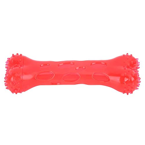 GOTOTOP Pet Dog Toy Knochenförmige Beißringe Molar Rod Zähne Reinigung Stick Spielzeug Biss Hunde Kauen Trainingsspielzeug (7.1x2.4x1.2inch)(rot) von GOTOTOP