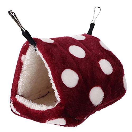 Pet Triangle Cotton Hammock, Warm Hanging House Hanging Nest Bettkäfig mit Haken für Hamster Sugar Glider(M) von GOTOTOP