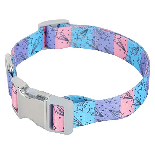 GOTOTOP Verstellbares Hundehalsband, halbes Metallschnalle Nylon-Haustierhalsband Weich bedrucktes Gurtband mit Halsband für kleine mittelgroße Hunde von GOTOTOP