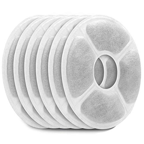 Kohle-Ersatzfilter für Haustierbrunnen – 6 Packungen konzentrierte Kohle-Technologiefilter für und Hunde, automatischer Blumenwasserspender von GOURIDE