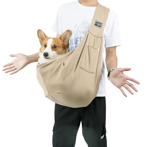 Hundetragetasche,Haustier Verstellbare Umhängetasche Transporttasche für Haustiere Hundetragetasche - für Kleine & Mittelgroße Haustiere, Perfekt für Outdoor-Aktivitäten von GOVNPJ