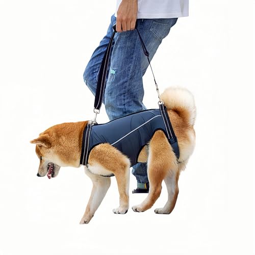Hundegeschirr, Hebegeschirr für kleine und mittlere Hunde für alte,Gelenkverletzungen-Hebegurt für Haustiere, Ganzkörpergeschirr, Hunde Tragetasche mit Schultergurt, Weich, Einstellbar (Marineblau, M) Hundegeschirr, Hebegeschirr für kleine und mittlere Hunde für alte,Gelenkverletzungen-Hebegurt für Haustiere, Ganzkörpergeschirr, Hunde Tragetasche mit Schultergurt, Weich, Einstellbar (Marineblau, M) von GOVNPJ