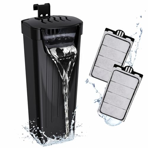 GOZILLA Schildkröten-Tankfilter, 74 GPH, niedriger Wasserstand, 3,5 W, Aquariumfilter für kleine Aquarien bis zu 45 Liter, inklusive 2 Ersatzkartuschen, Schwarz GOZILLA Schildkröten-Tankfilter, 74 GPH, niedriger Wasserstand, 3,5 W, Aquariumfilter für kleine Aquarien bis zu 45 Liter, inklusive 2 Ersatzkartuschen, Schwarz von GOZILLA