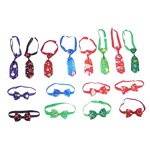 GRADENEVE 16 Stück Haustier Fliegen Accessoires Gewebte Hundeschleifen Bandanas Weihnachts Hundeschleifen Feiertags Hundekrawatten Für Hunde von GRADENEVE