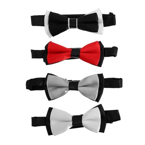 GRADENEVE 4 Stück Teiliges Verstellbares Hunde Halsband mit Modischen Schleifen Hautfreundliches Material Komfortabel für Welpen und Kleine Hunde Vielseitige Styles für Niedliche von GRADENEVE