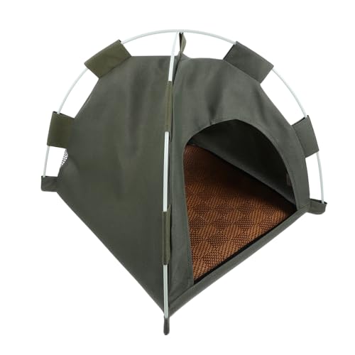 GRADENEVE Faltbares Haustierzelt für Katzen und Kleine Hunde Atmungsaktives Komfortables Sicheres Schlafzelt Geeignet für Indoor und Outdoor Kleines Stabiles Katzenhaus Grün von GRADENEVE