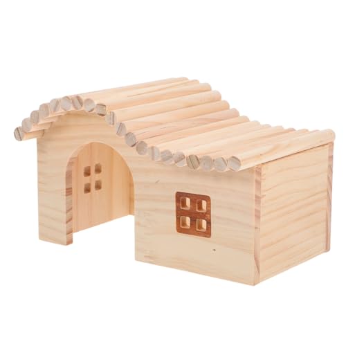 GRADENEVE Hamster Holzversteck Mittelgroß Natürlicher Unterschlupf und Rückzugsort für Hamster Meerschweinchen Igel und Mäuse Vielseitiges Versteck zum Schlafen und Ausruhen im Käfig von GRADENEVE