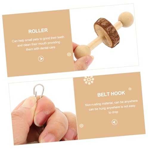 GRADENEVE Hamster Kauspielzeug aus Natürlichem Holz Hitzebehandelt für Meerschweinchen Kaninchen und Kleine Nagetiere Fördert Gesundes Nagen Schützt Möbel und REGT Neugier von GRADENEVE