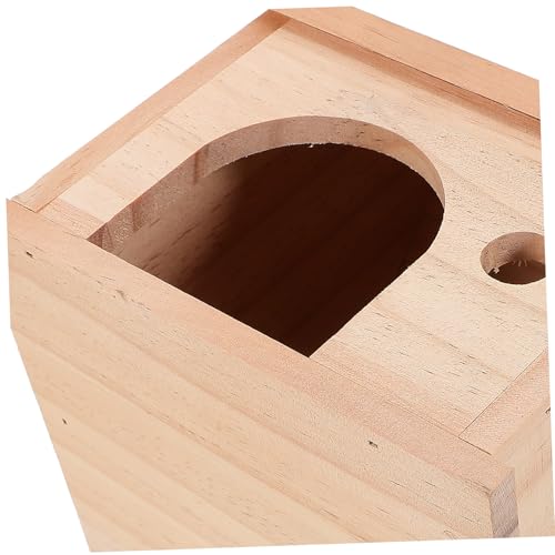 GRADENEVE Hamster Versteck Holzhaus aus Massivem Holz Kleines Kleintierhaus für Meerschweinchen und Chinchillas Stabiles und Sicheres Hideout für Schlafen und Verstecken im Käfig von GRADENEVE