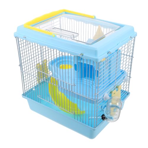 GRADENEVE Hamsterkäfig mit Mehrstöckigem Design Rutsche Laufrad und Wasserflasche Tragbarer Kleintierkäfig mit Futternapf für Mäuse und Rennmäuse für Reisen und Zuhause von GRADENEVE
