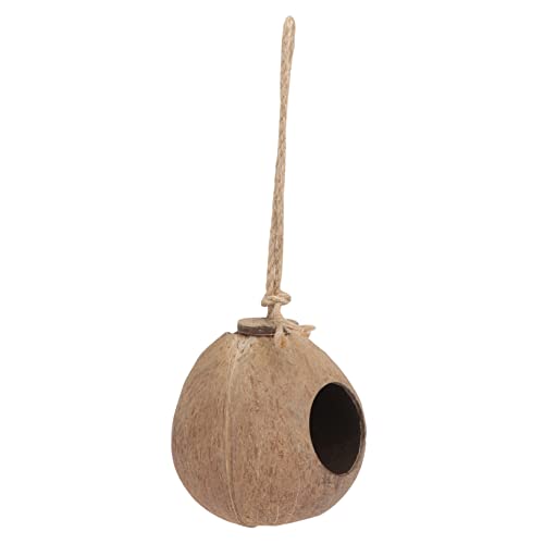 GRADENEVE Handgefertigtes Kokosnuss Schalen Vogelhaus Gartenornament Kreatives Nistplatz Vogelunterkunft Wetterfest für Wildvögel zum Aufhängen im Freien GRADENEVE Handgefertigtes Kokosnuss Schalen Vogelhaus Gartenornament Kreatives Nistplatz Vogelunterkunft Wetterfest für Wildvögel zum Aufhängen im Freien von GRADENEVE