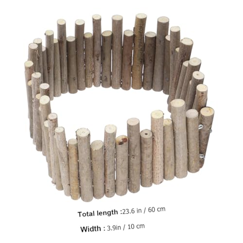 GRADENEVE Holz Hamsterzaun Langlebiges Kauspielzeug Kleintier Spielzaun Stressreduzierend für Hamster Kleintiere Käfigdekoration Robust und Platzsparend von GRADENEVE