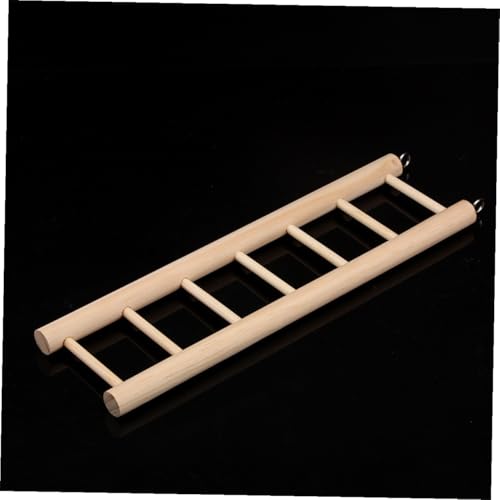 GRADENEVE Holzleiter für Vögel und Kleine Haustiere Kletterleiter aus Natürlichem Holz Spielerisches Kletterspielzeug für Papagei Hamster Eichhörnchen Robust und Leicht zu Reinigen von GRADENEVE
