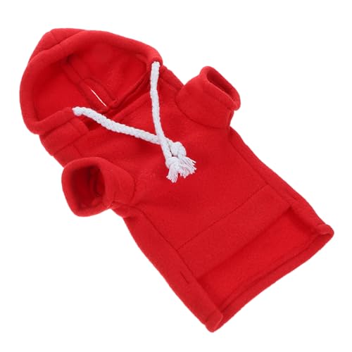 GRADENEVE Kleidung für Kleine Haustiere Rotes Frettchen Sweatshirt Bequeme Atmungsaktive Haustierkleidung für Meerschweinchen Hamster Leichte Kostümjacke für Outdoor und Alltag von GRADENEVE
