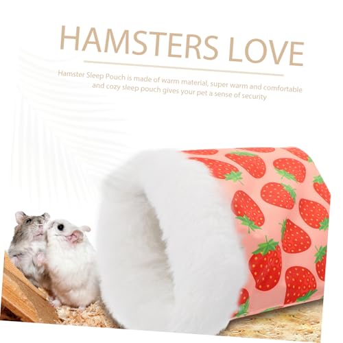GRADENEVE Kleintier Schlafsack Warmes Kuschelbett für Hamster Meerschweinchen Zuckergleiter Weiches Nest mit Pouch Design für Winter Kleine Haustiere Komfortables Versteck von GRADENEVE