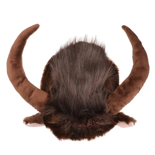GRADENEVE Lustiges Haustier Kostüm Kopfband Braun Kratzschutz Pet Headgear für Hunde und Katzen Kreativer Bequemer Kopfschmuck für Kostümpartys und Weihnachtsfeiern von GRADENEVE