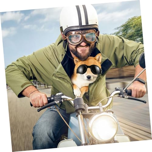 GRADENEVE Lustiges Haustierkostüm mit Verstellbarem Kunststoffhelm und Brille Kopfschutz für Kleine Hunde und Katzen Leichtes Bequemes Accessoire für Bilder und Dekoration von GRADENEVE