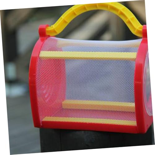 GRADENEVE Tragbarer Insektenfangkäfig mit Tragegriff Rotes Kinderhaus für Outdoor Naturerkundung Schmetterlingskäfig zum Fangen und Beobachten Geeignet für Mädchen und Jungen Ab Jahren von GRADENEVE