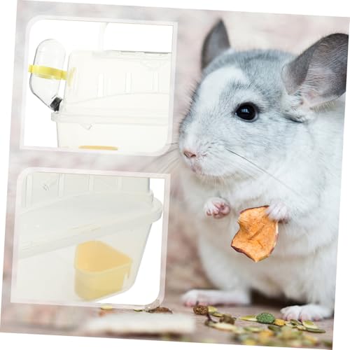 GRADENEVE Transparenter Kleintier transportkäfig mit großem Schiebedach Tragbar und Robust Geeignet für Hamster Zwerghamster Chinchillas als Mobiles Haustierhaus für Reisen und Ausflüge von GRADENEVE