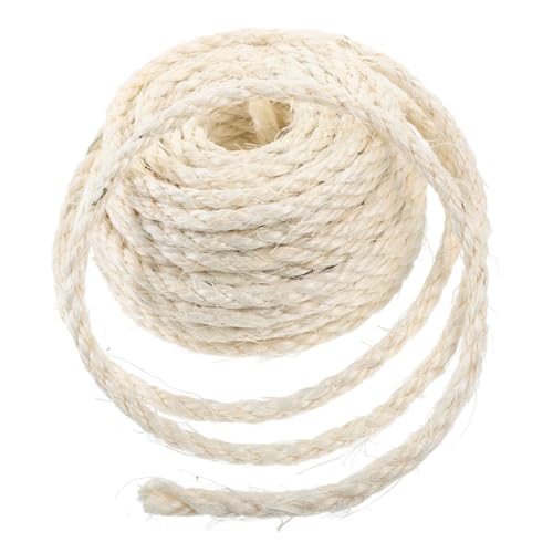 GREENADSCAPE 1rolle Natürliche Sisal Seilrolle Für Katzenkratzbaum Und Kratzmöbel Strapazierfähiges Und Verschleißfestes Material Für Katzenkratzsäulen Und Wanddekoration von GREENADSCAPE