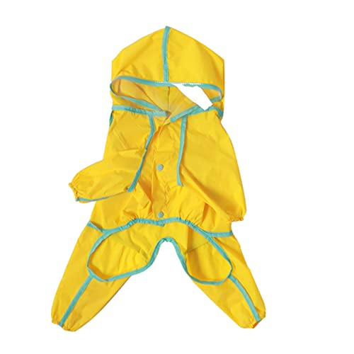 GREENADSCAPE Hunde-regenbekleidung Heller Regenmantel Mit Kapuze Hundeponcho Für Bis Mittelgroße Hunde von GREENADSCAPE