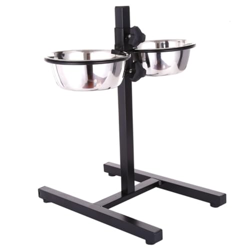 GREENADSCAPE 24 cm Futternapf-Set für Haustiere Futternapf für Hunde aus Edelstahl erhöhter Katzennapfständer - und Futterstation für Haustiere Design mit 2 Näpfen GREENADSCAPE 24 cm Futternapf-Set für Haustiere Futternapf für Hunde aus Edelstahl erhöhter Katzennapfständer - und Futterstation für Haustiere Design mit 2 Näpfen von GREENADSCAPE