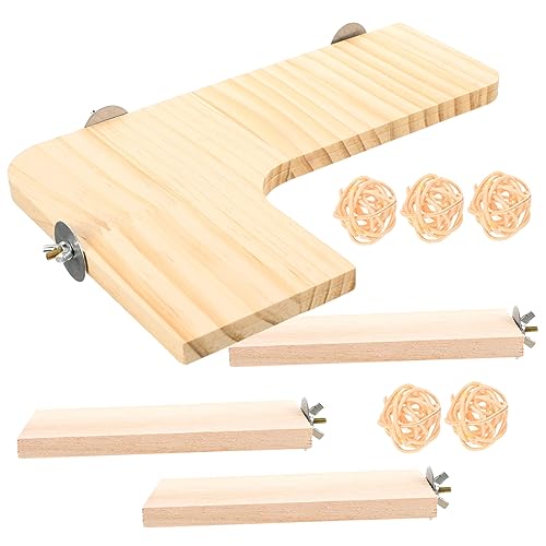 GREENADSCAPE 1 Satz Hamster Springen Nymphensittichbarsch Vogelbett Chinchillakäfig Conures Käfig Regal Gestell Käfige Eichhörnchen-sprungbrett Sprungbrett Für Zu Hause Aquarium Hase Holz Beige GREENADSCAPE 1 Satz Hamster Springen Nymphensittichbarsch Vogelbett Chinchillakäfig Conures Käfig Regal Gestell Käfige Eichhörnchen-sprungbrett Sprungbrett Für Zu Hause Aquarium Hase Holz Beige von GREENADSCAPE