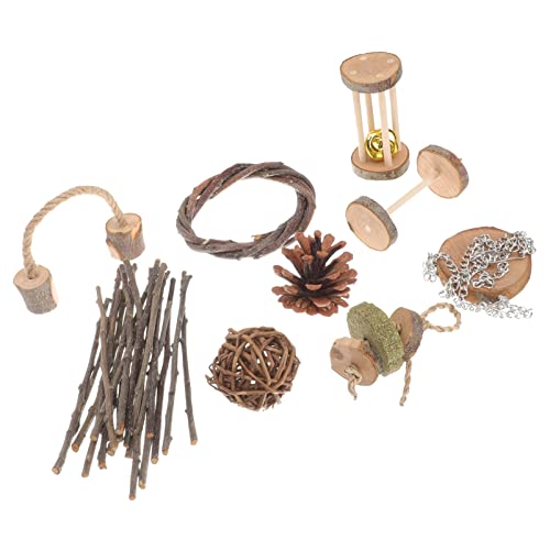 GREENADSCAPE Spielzeug Beschäftigung Für Hasen Kauspielzeug Für Papageien Beißspielzeug Für Kleintiere Vogelspielzeug Für Käfige Haustierspielzeug Mit Zahnreinigungseffekt von GREENADSCAPE