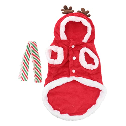 GREENADSCAPE Weihnachten Haustier Elch Kostüm Set Hund Katze Warm Schal Outfit Elch Geweih Fleece Festliche Haustier Bekleidung GREENADSCAPE Weihnachten Haustier Elch Kostüm Set Hund Katze Warm Schal Outfit Elch Geweih Fleece Festliche Haustier Bekleidung von GREENADSCAPE