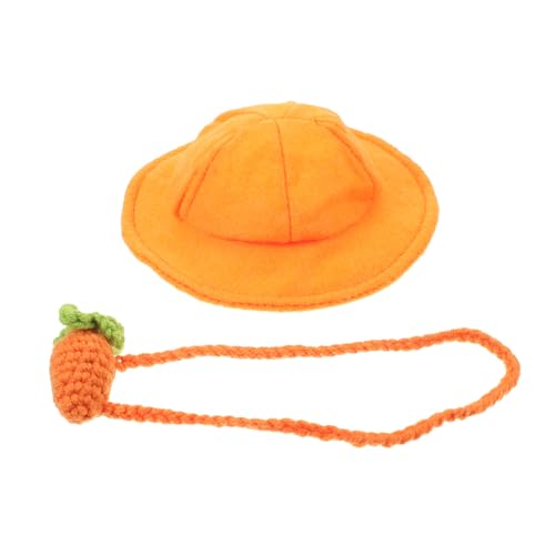 GREENADSCAPE Kostüm Für Kleine Haustiere Bunny Hut Und Karotten Tasche Für Und Feiern Dekoratives Zubehör Für Haustiere Orange Hut Karottenbeutel von GREENADSCAPE