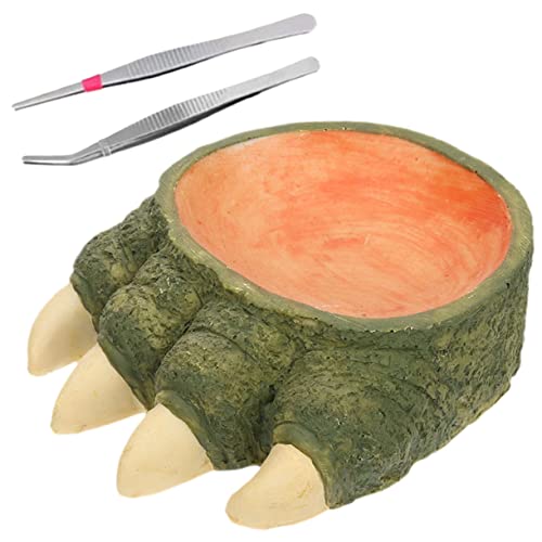 GREENADSCAPE 1 Set Reptilien-futterspender-Set 3-teilig Futternapf Aus Kunstharz für Schlangen Eidechsen Schildkröten und Andere Haustiere von GREENADSCAPE