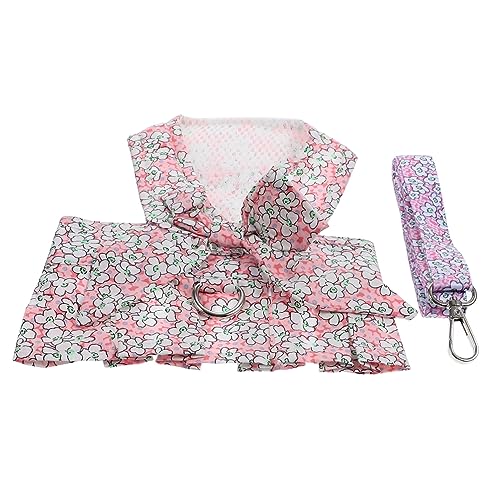 GREENADSCAPE Set Mit Hundekleid Und Leine Mit Blumenmuster Für Mittelgroße Hunde Welpen Katzen Leine Und Kit Atmungsaktives Haustierzubehör GREENADSCAPE Set Mit Hundekleid Und Leine Mit Blumenmuster Für Mittelgroße Hunde Welpen Katzen Leine Und Kit Atmungsaktives Haustierzubehör von GREENADSCAPE