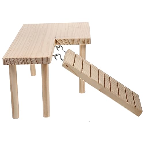 GREENADSCAPE Hamster Plattform Klein Holz Trageplattform Spielzeug Leiter Käfigbedarf Rattenspielzeug Versorgung von GREENADSCAPE