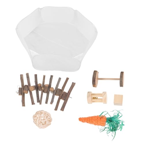 GREENADSCAPE Kleintier Kauspielzeug Satz Für Meerschweinchen Hamster Mit Naturholz Spielzeug Und Laufstall Für Haustiere GREENADSCAPE Kleintier Kauspielzeug Satz Für Meerschweinchen Hamster Mit Naturholz Spielzeug Und Laufstall Für Haustiere von GREENADSCAPE